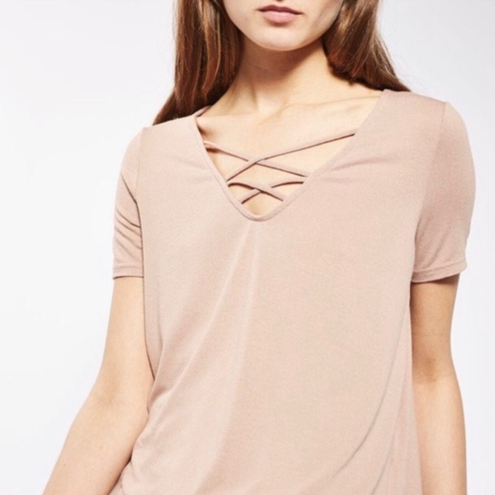 Top shop nude top size 4